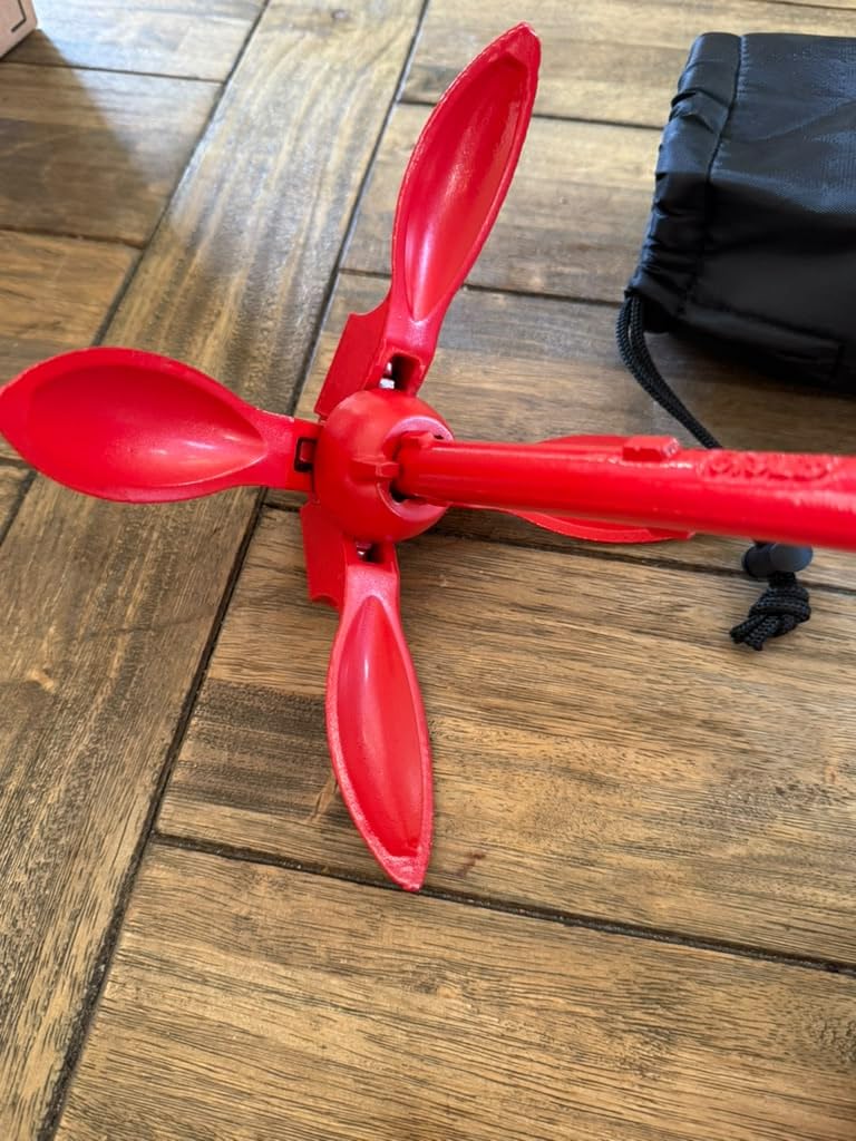OULEME 1.5/3.5 LB Folding Grapnel Anchor Kit with 40 FT Rope & Buoy, for Boat, Kayak, Canoe, Small Watercraft, SUP, PWC, Jet Ski, Inflatable Paddle Board customer photo 2