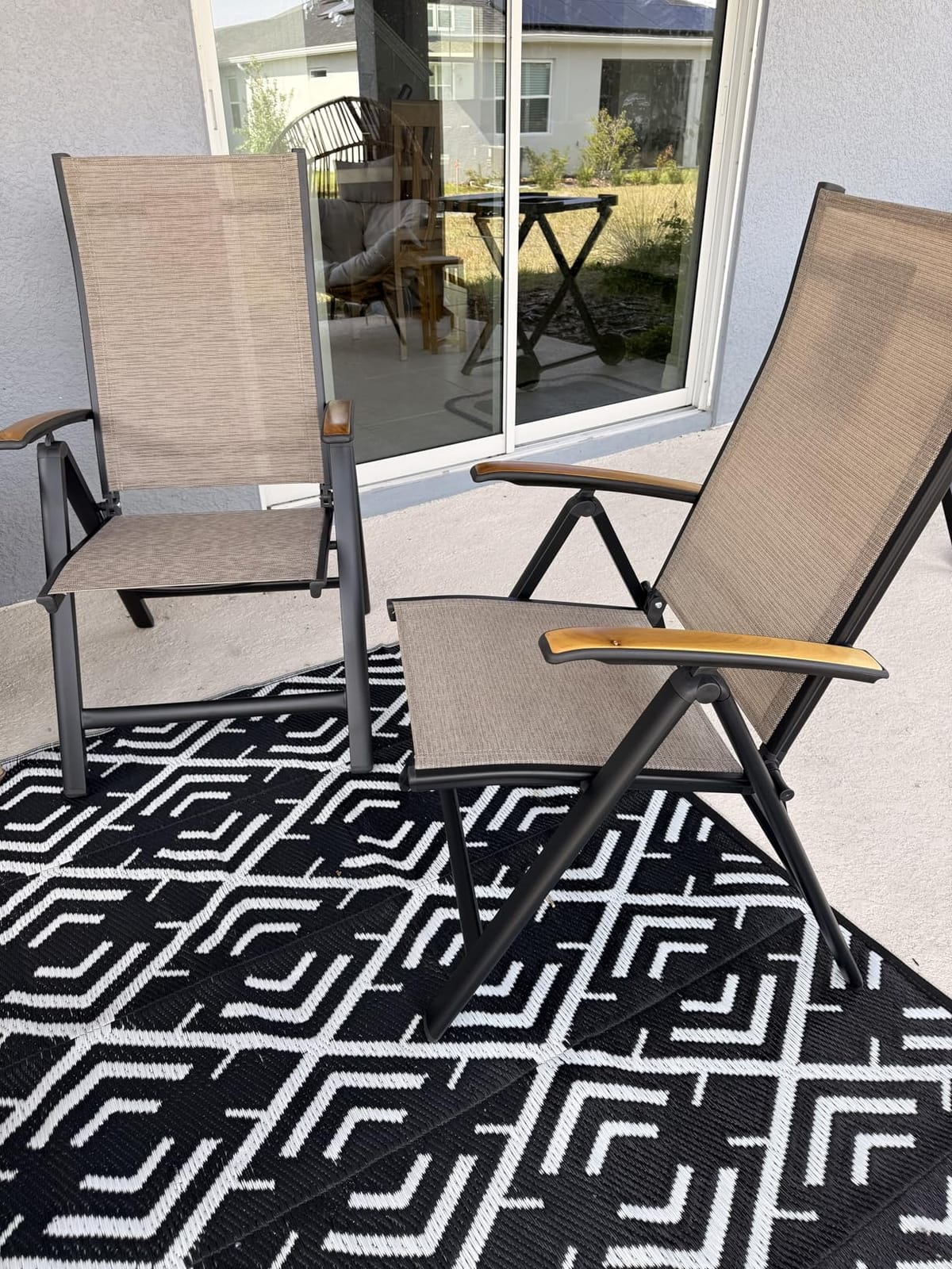 Pellebant 9 Piece Outdoor Dining Set for 8, Aluminum Table & Foldable Chair | 41