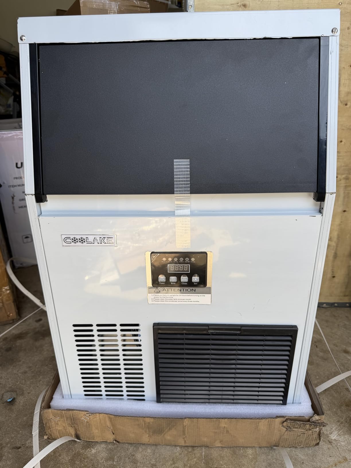 Coolake Commercial Ice Maker Machine, 200LBS/24H with 45 LBS Storage, Under Counter Ice Maker with Water Filter, 45 Cube Ice Ready in 5-15 Mins, Freestanding Ice Machine for Home Bar Garage Outdoor customer photo 1