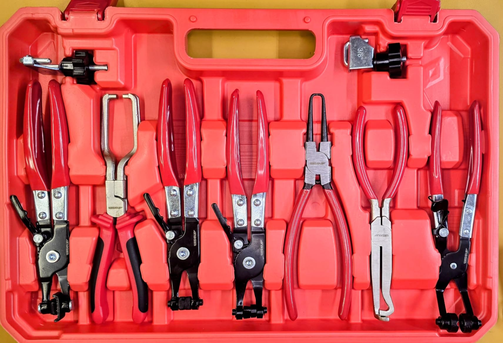 WISEUP 17pcs Hose Clamp Pliers Set, Hose Clamp Removal Tool | with Electrical Disconnect Pliers & Long Reach Wire Spring Plier Set for Automotive Fuel, Oil, Coolant, Radiator Hoses customer photo 2