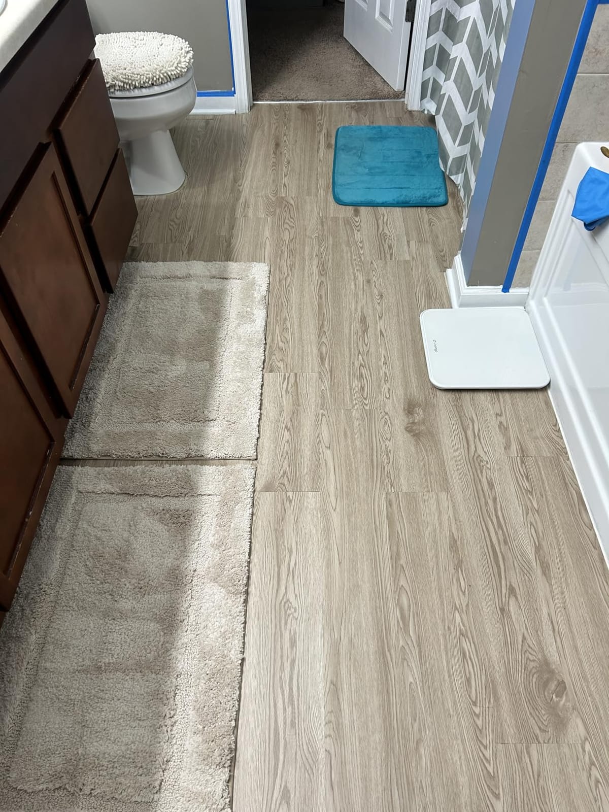 Mysflosy Peel and Stick Floor Tiles, Self-Adhesive Luxury Vinyl Flooring Plank, 6'' x 36'', 36 Pack 54 Sq.Ft, Waterproof DIY Deep Wood Grain Planks Easy to Install for Kitchen, Living Room customer photo 2