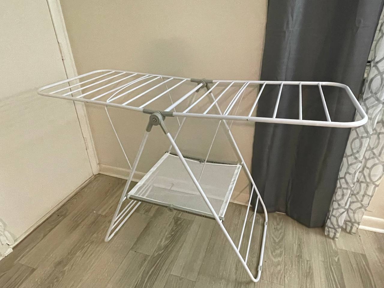 Honey-Can-Do 3-Tier Compact Clothes Drying Rack, 16 ft, No Assembly, White customer photo 2