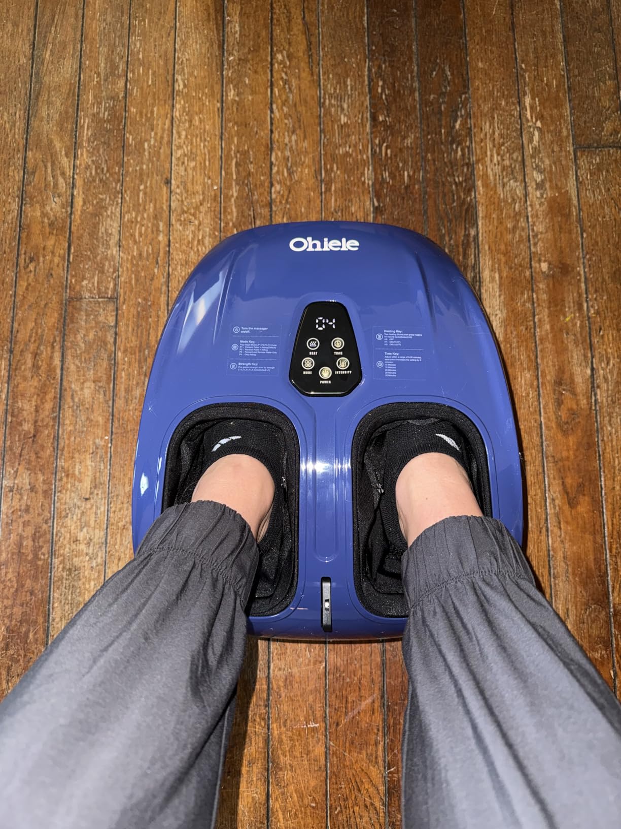 Shiatsu Foot Massager with Heat and Remote Control for Plantar Fasciitis | Deep Kneading, 4 Modes 5 Levels, Auto Shut-Off, Fits to Size 13, Gifts for Women Men Mom Dad(Purple) customer photo 1