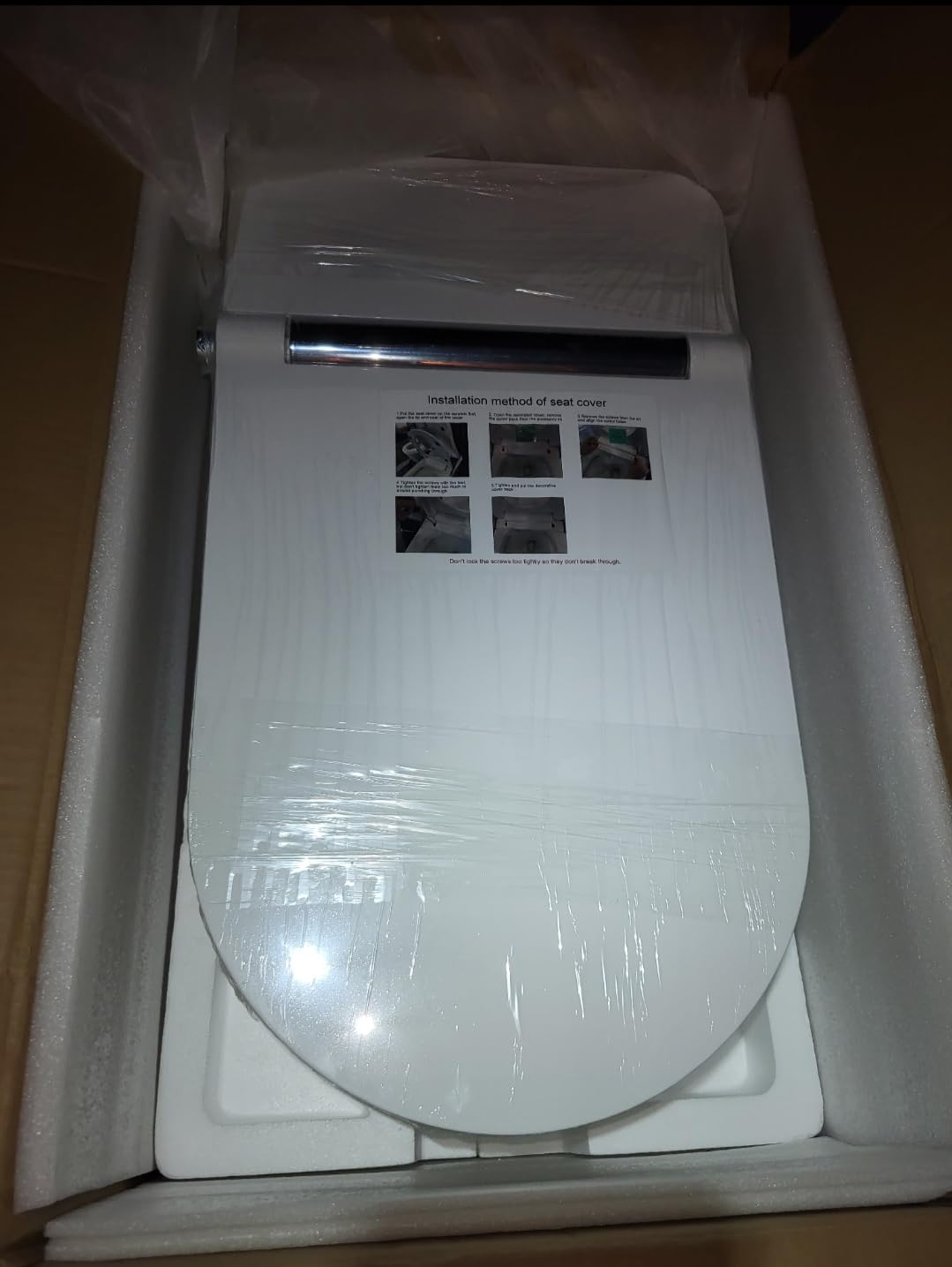 Modern Smart Toilet with Built-In Bidet, Electric Toilet, Auto Open/Close Lid, Heated Seat, Dual Auto Flush & Foot Sensor, Tankless, Warm Water Wash & Dryer, Wireless Remote, 1000g MaP customer photo 1