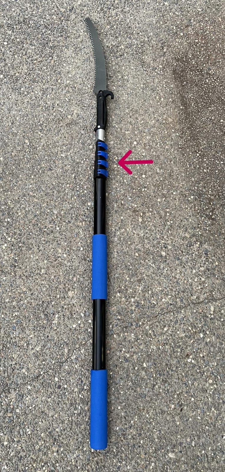 26FT Reach Pole Saw, Telescoping Tree Trimmer with 5-20FT Extension Pole, Sharp Steel Blade and Scissors, Fruit Picker, Extendable Long Handle Tree Pruner for Yard Garden Trees Palms Shrubs customer photo 2