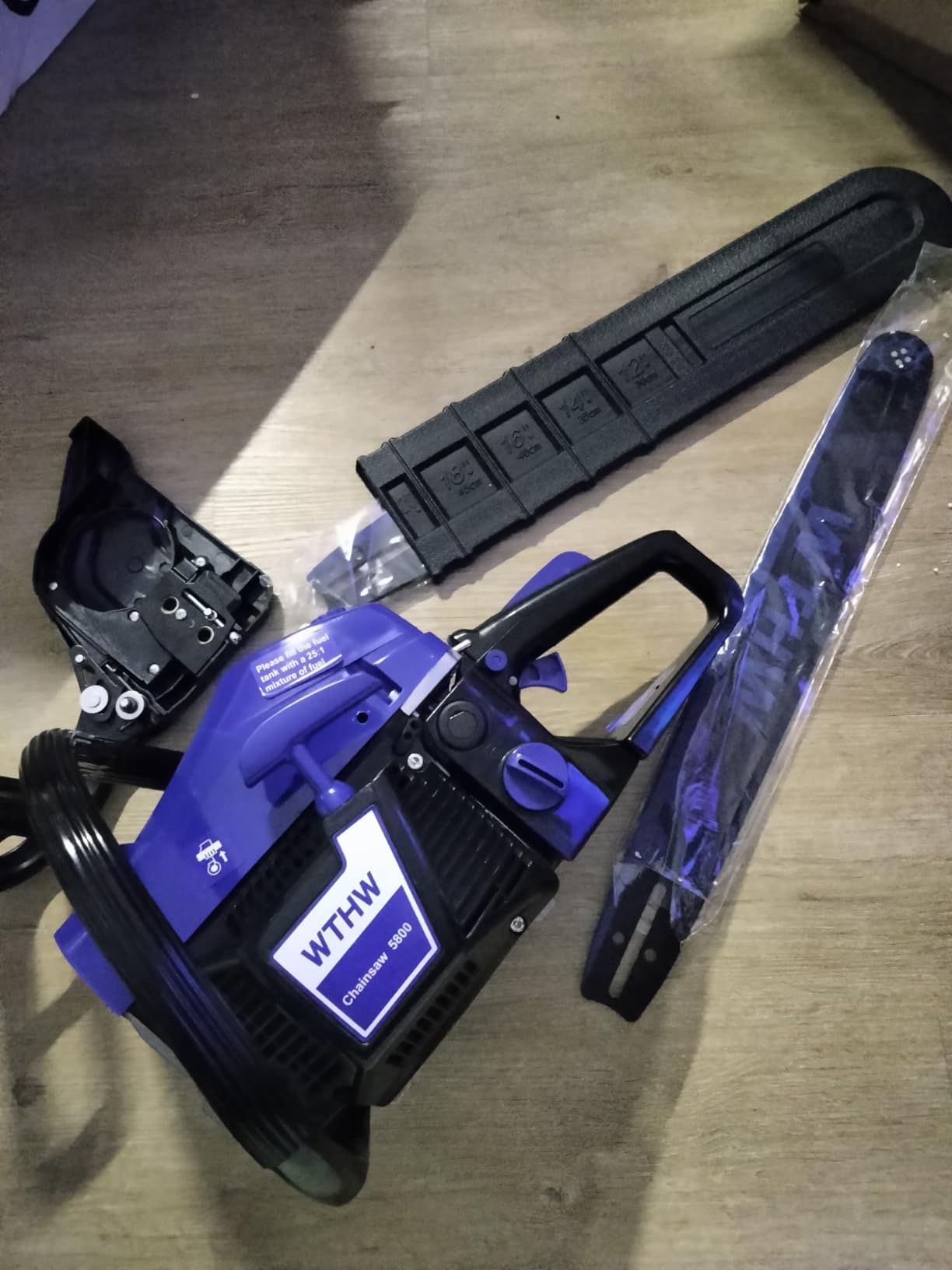 58 cc Gas Chainsaw, 20 in & 18 in Quick-Switch Bars, 2 Chains | 3.5HP 2-Cycle Engine, Automatic Chain Oiler, Cut Down Trees and Firewood, Storm Cleanup customer photo 1