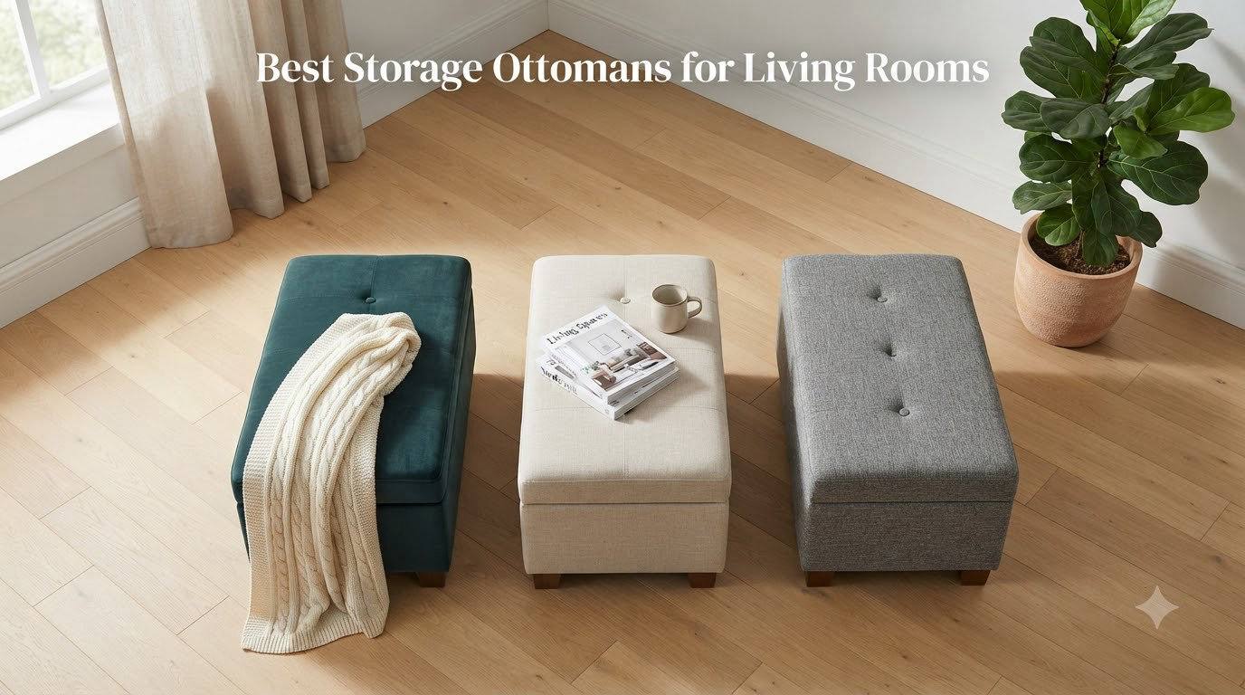 Best Storage Ottomans for Living Rooms
