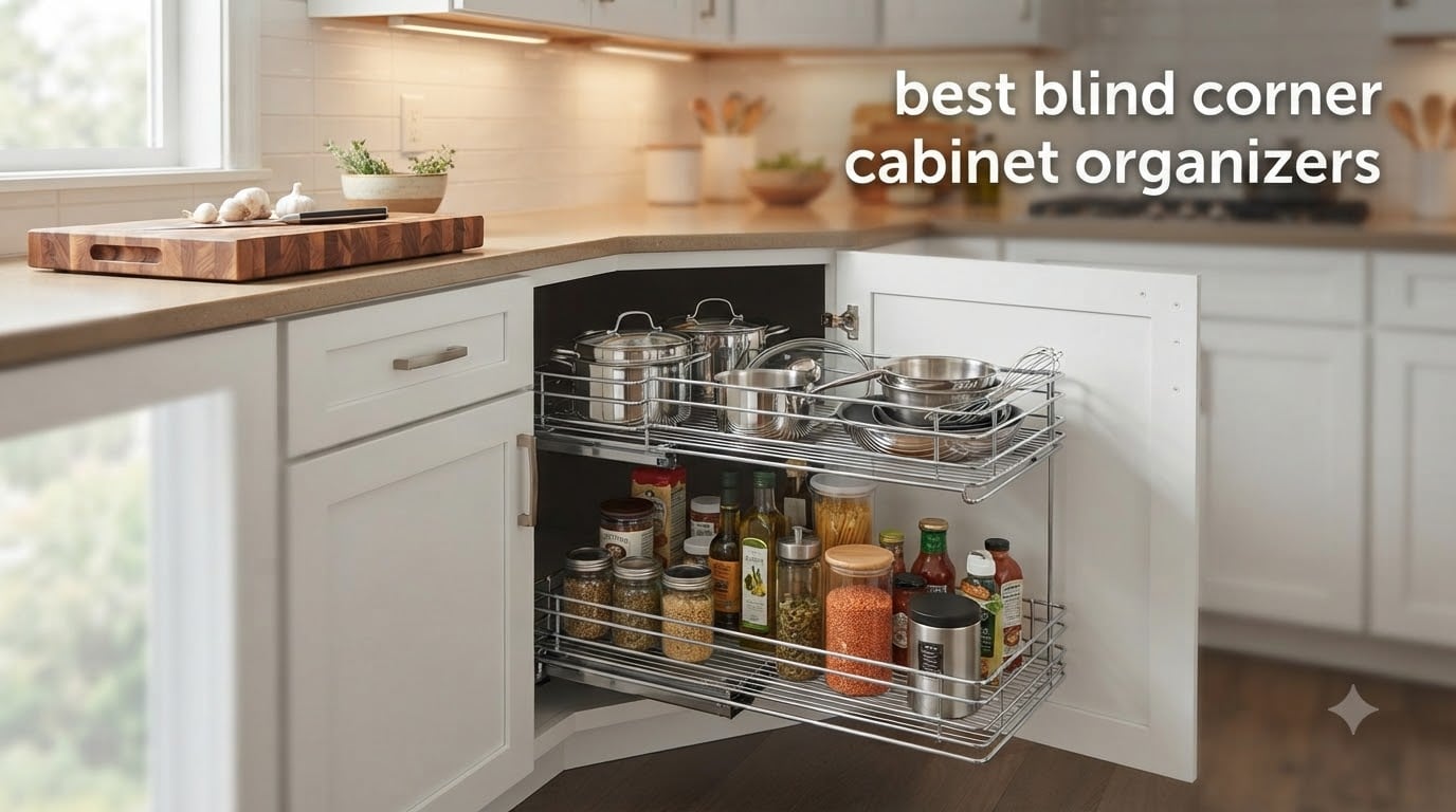 best blind corner cabinet organizers
