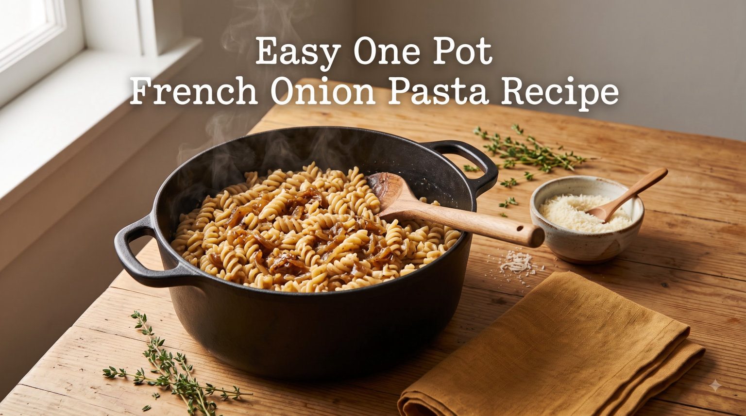 Easy One Pot French Onion Pasta Recipe