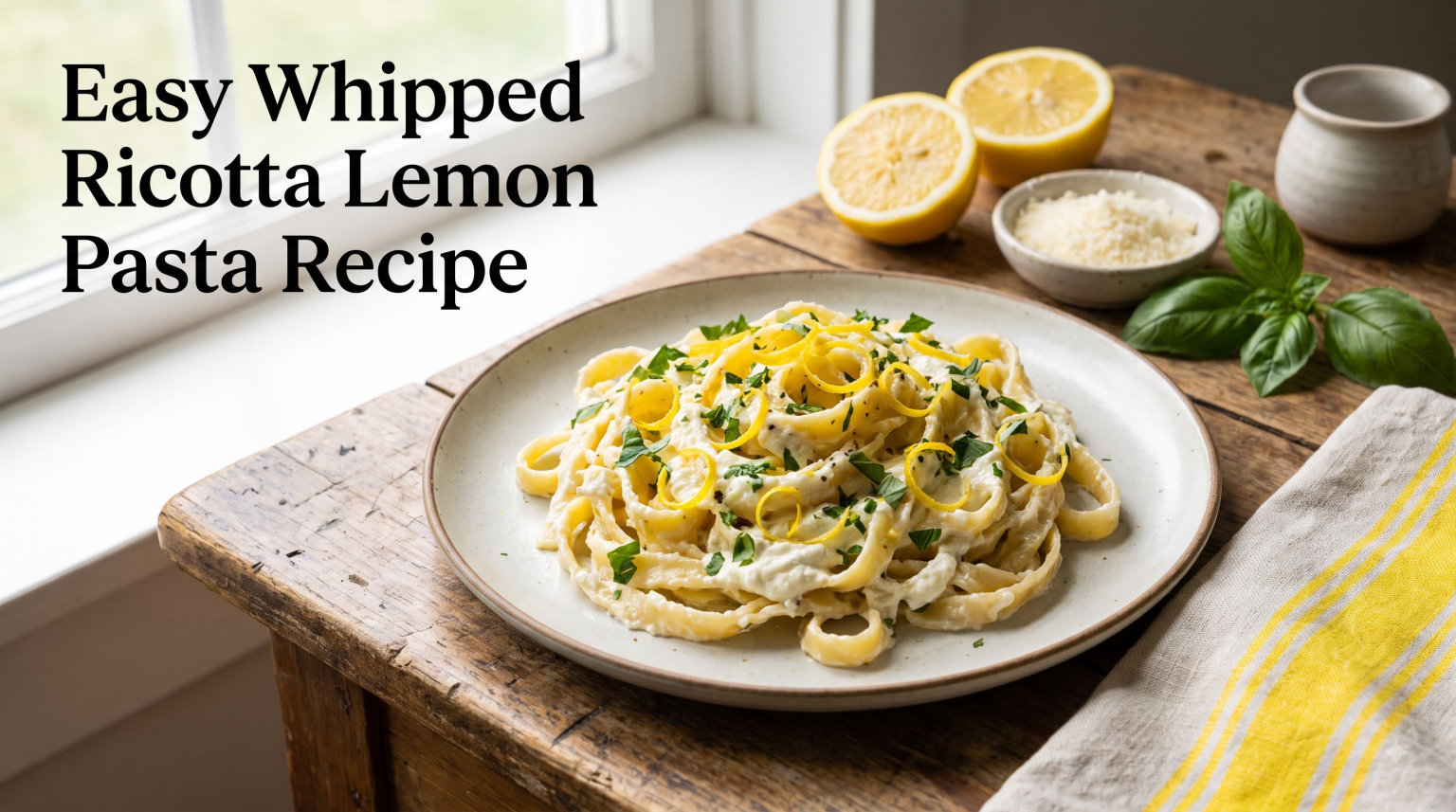 Easy Whipped Ricotta Lemon Pasta Recipe