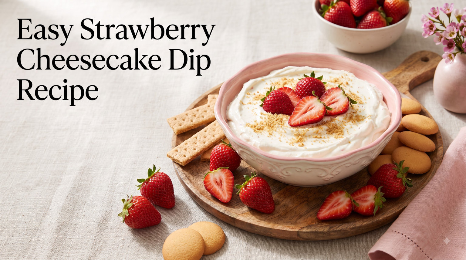 Easy Strawberry Cheesecake Dip Recipe