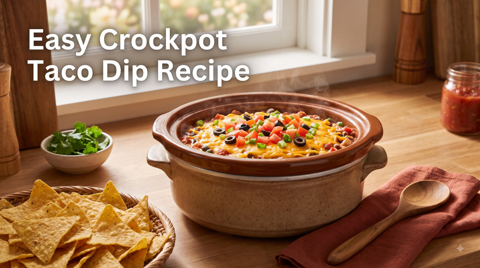Easy Crockpot Taco Dip Recipe