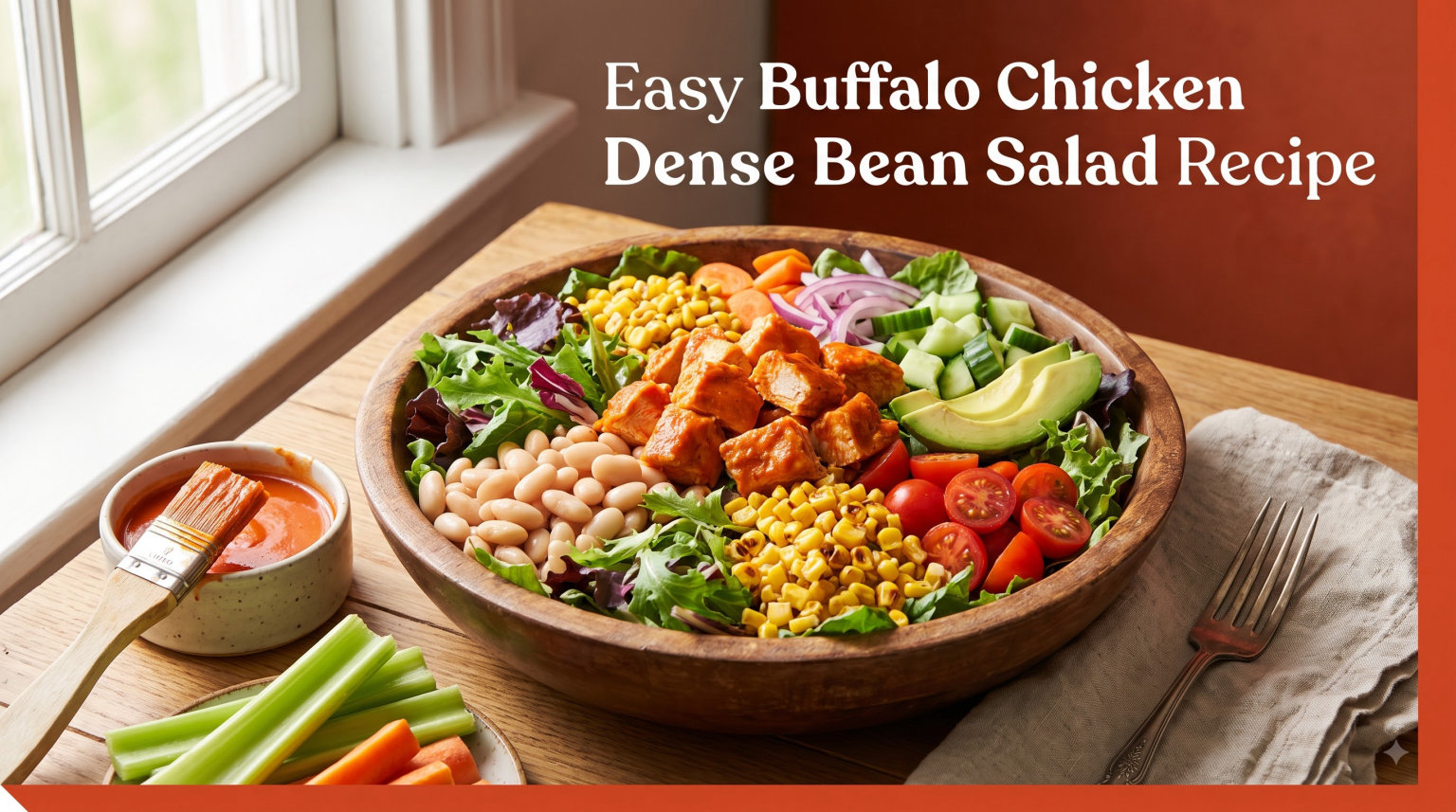 Easy Buffalo Chicken Dense Bean Salad Recipe