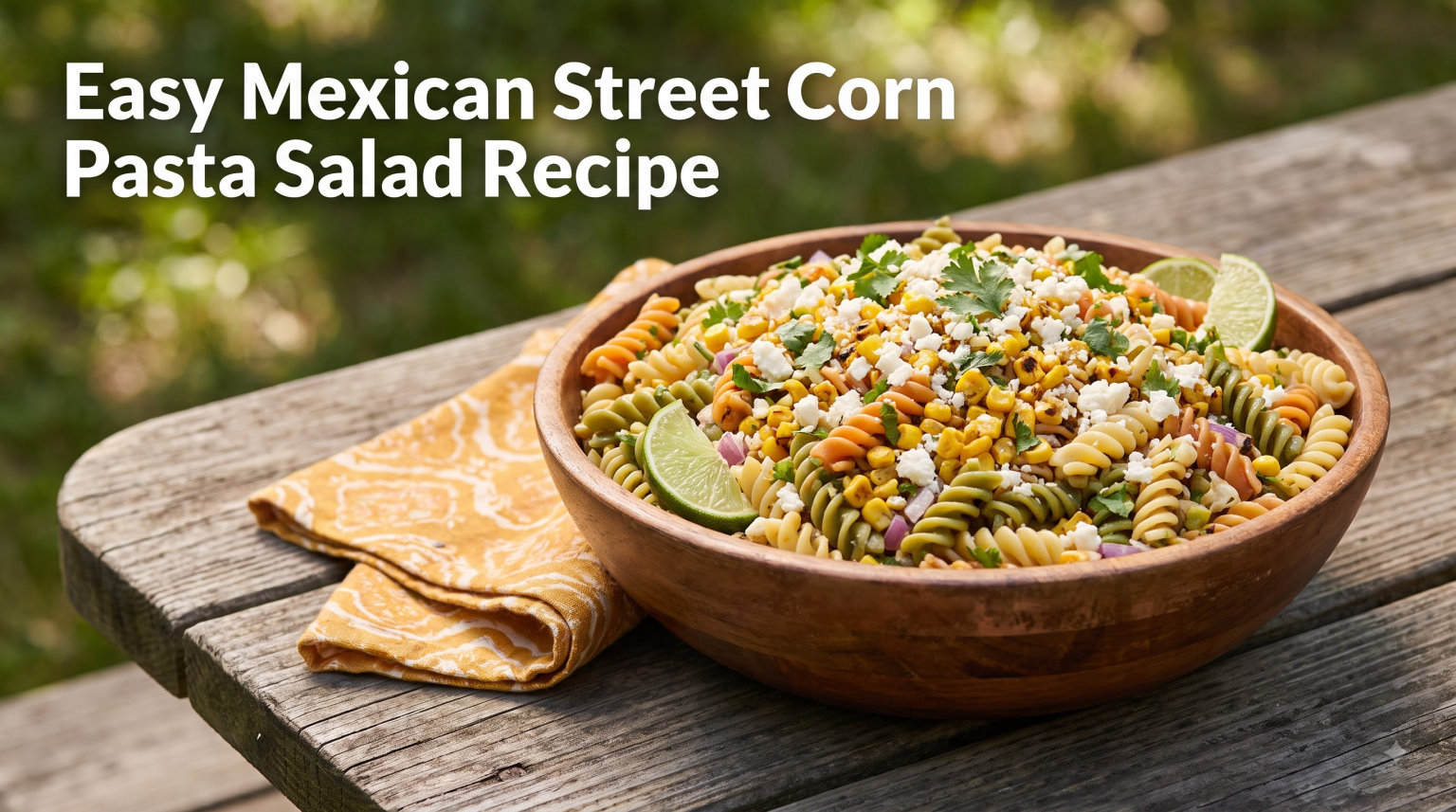 Easy Mexican Street Corn Pasta Salad Recipe