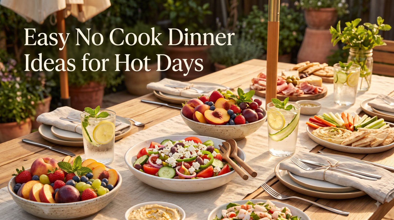 Easy No Cook Dinner Ideas for Hot Days