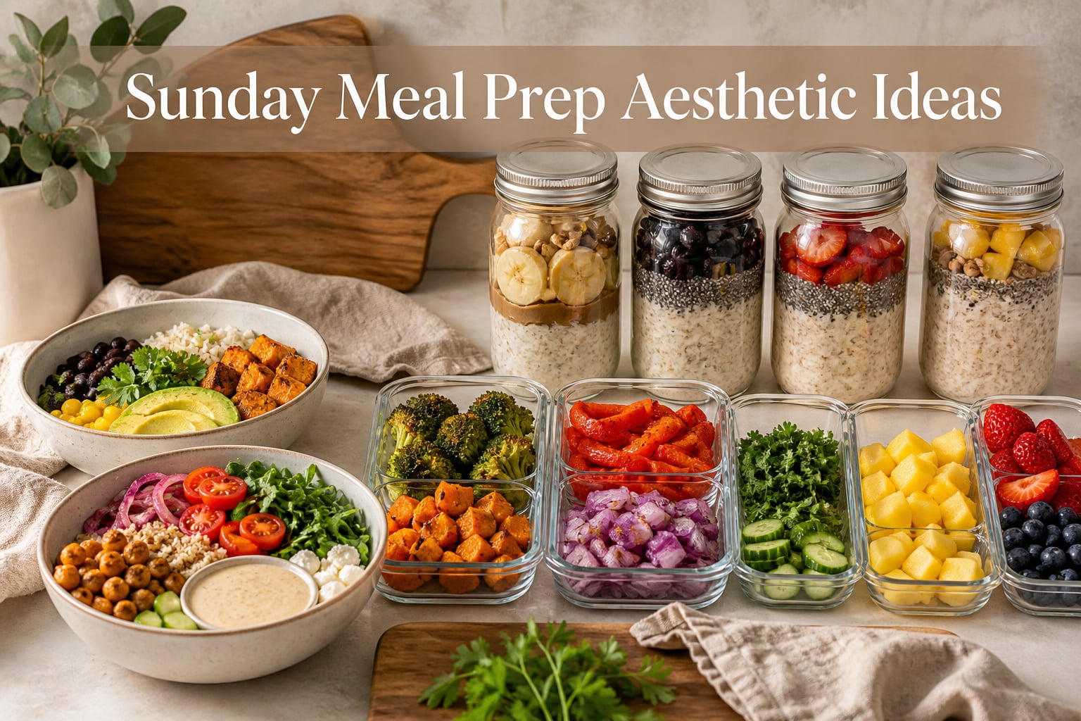 Sunday Meal Prep Aesthetic Ideas