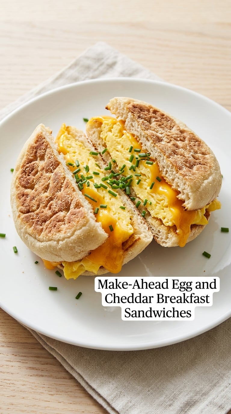 Make-Ahead Egg and Cheddar Breakfast Sandwiches
