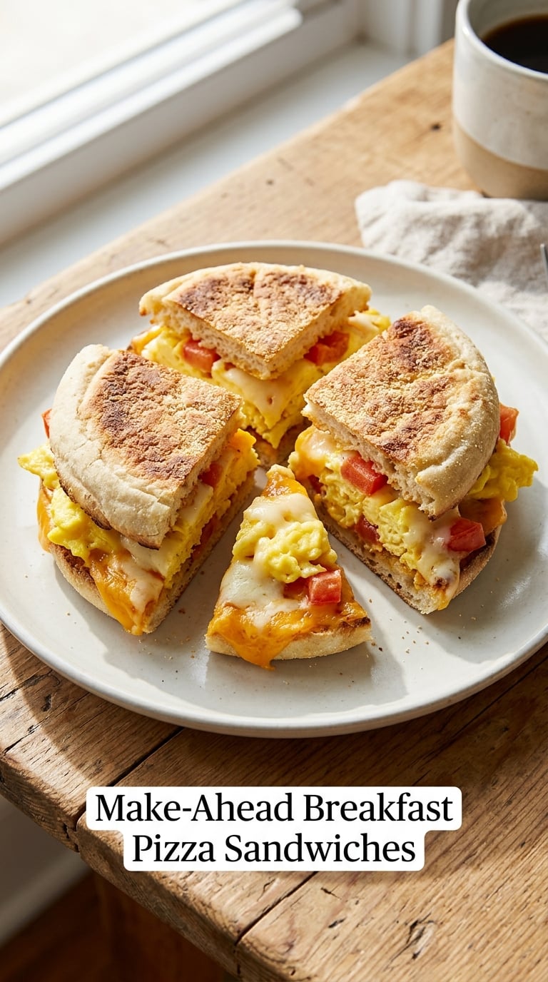 Make-Ahead Breakfast Pizza Sandwiches