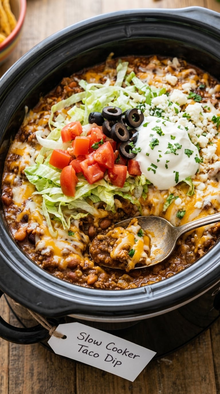 Slow Cooker Taco Dip