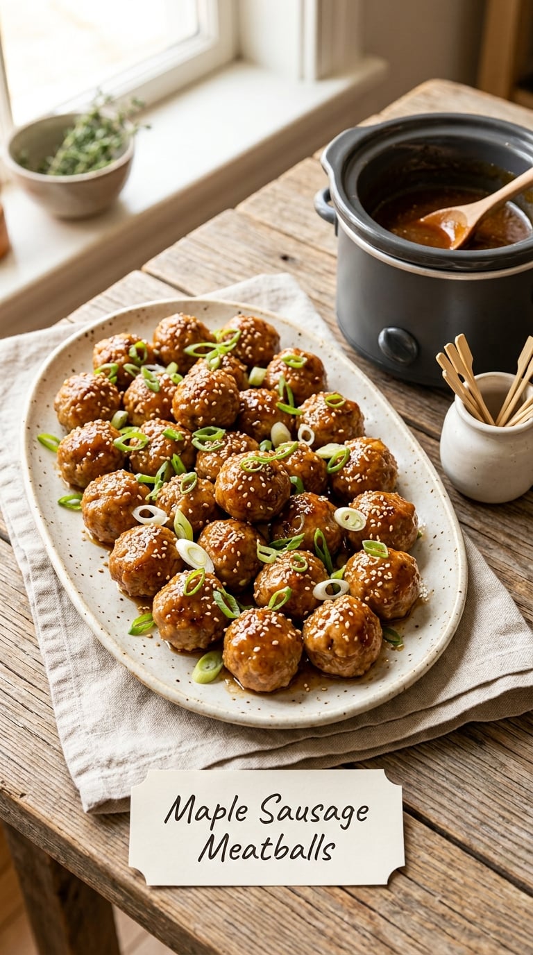 Maple Sausage Meatballs