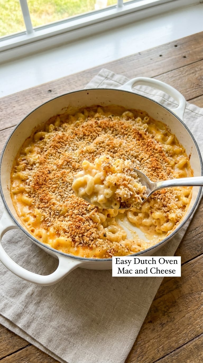 Easy Dutch Oven Mac and Cheese