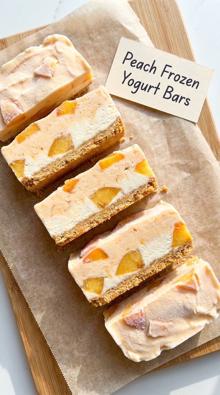 Peach Frozen Yogurt Bars