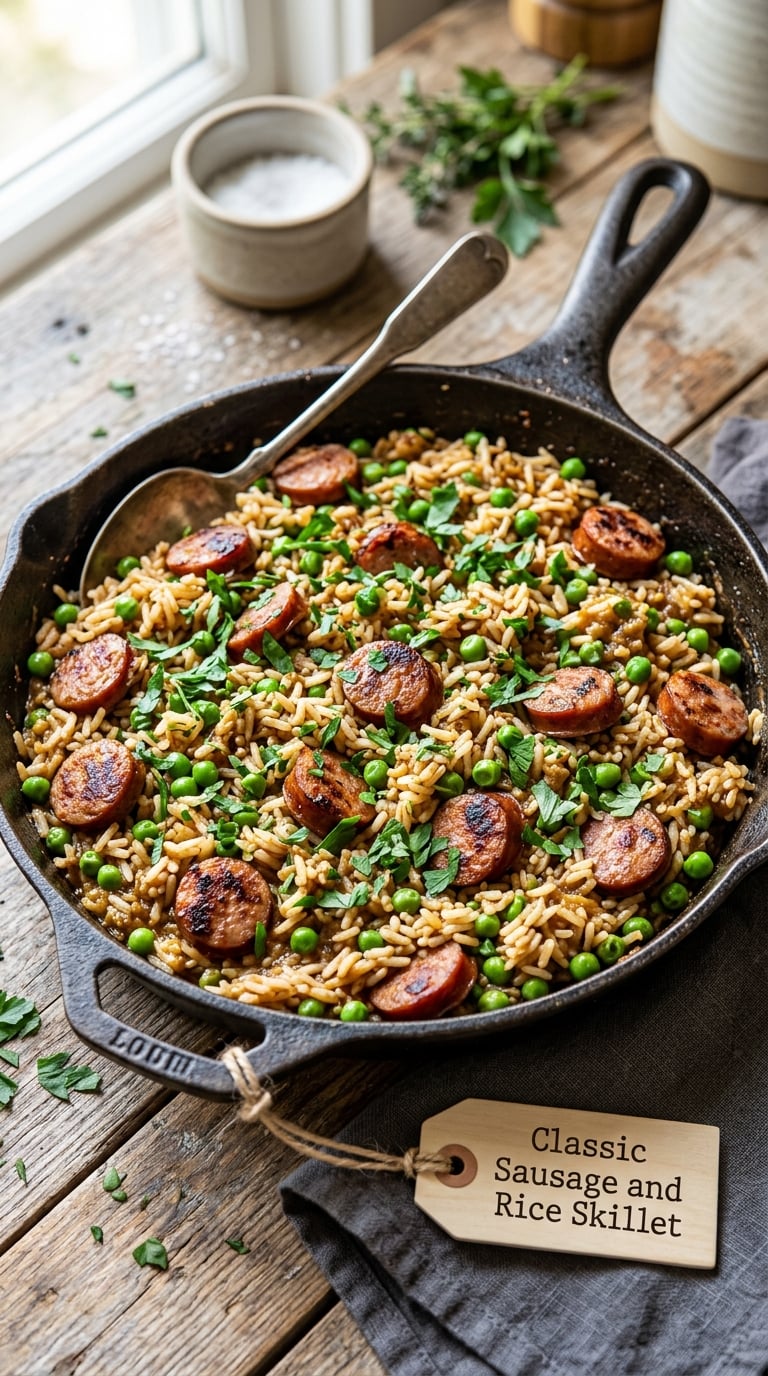 Classic Sausage and Rice Skillet