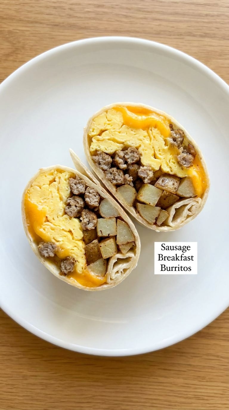 Sausage Breakfast Burritos
