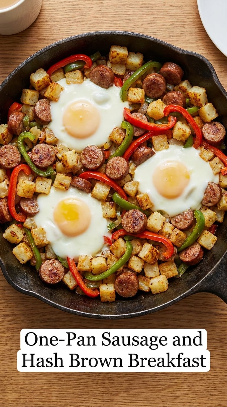 One-Pan Sausage and Hash Brown Breakfast