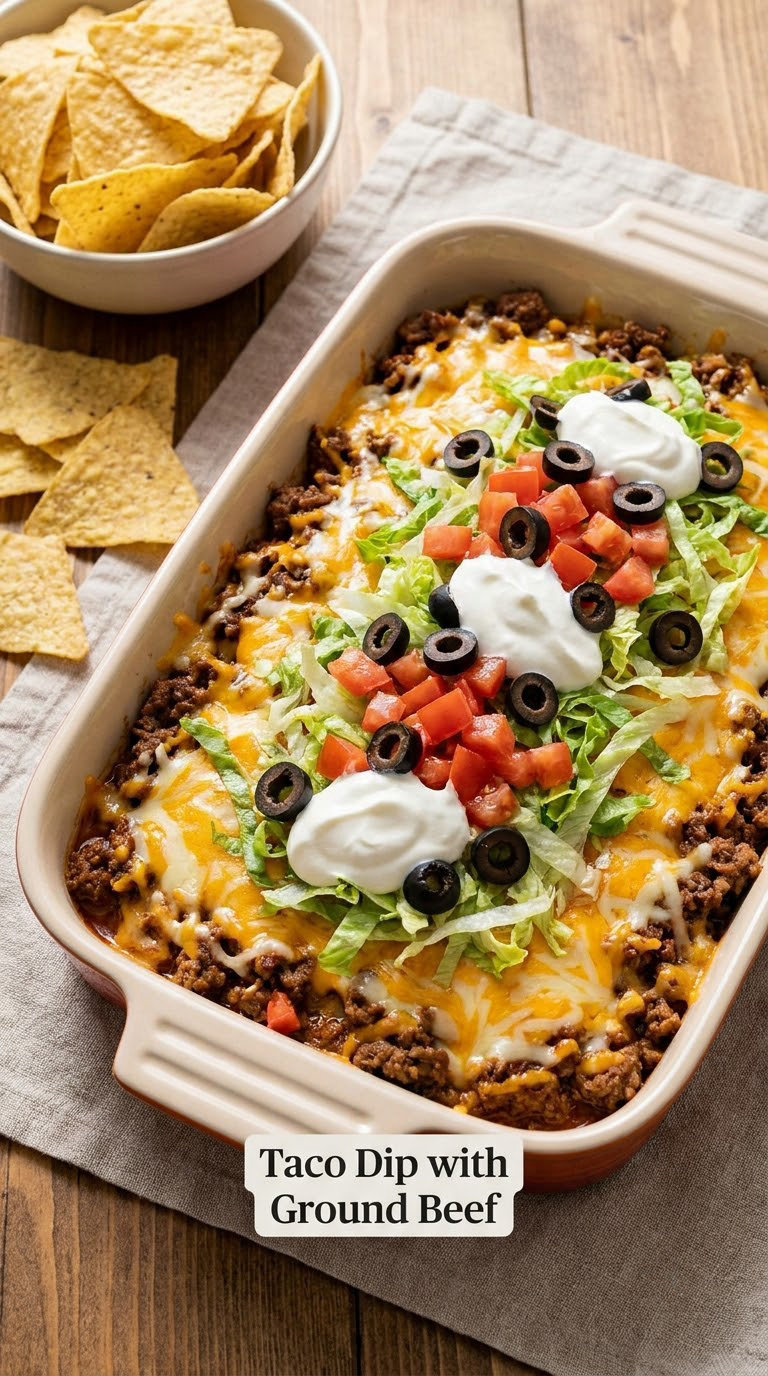 Taco Dip with Ground Beef