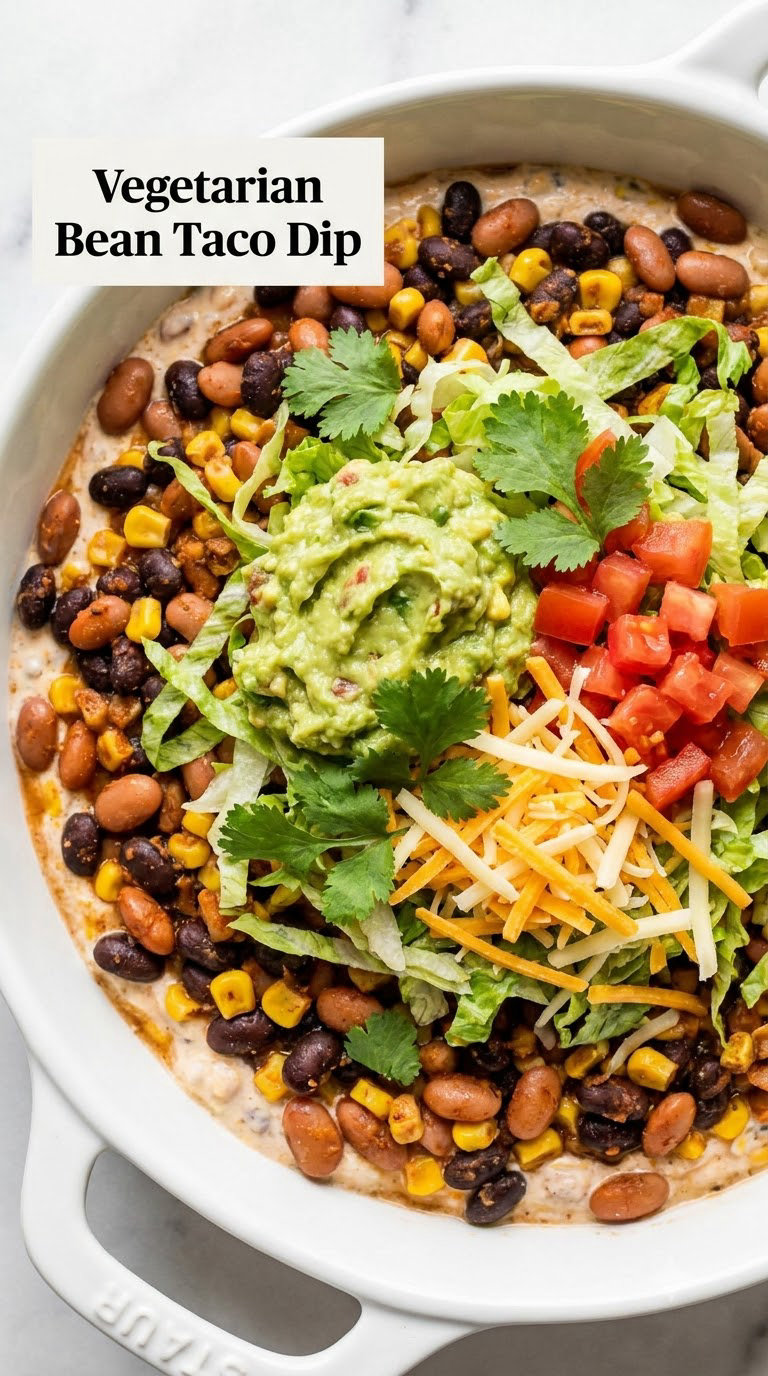 Vegetarian Bean Taco Dip