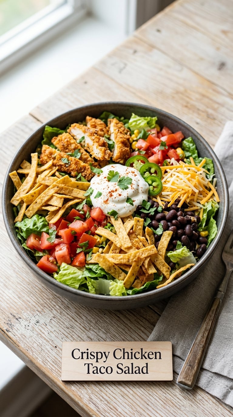 Crispy Chicken Taco Salad