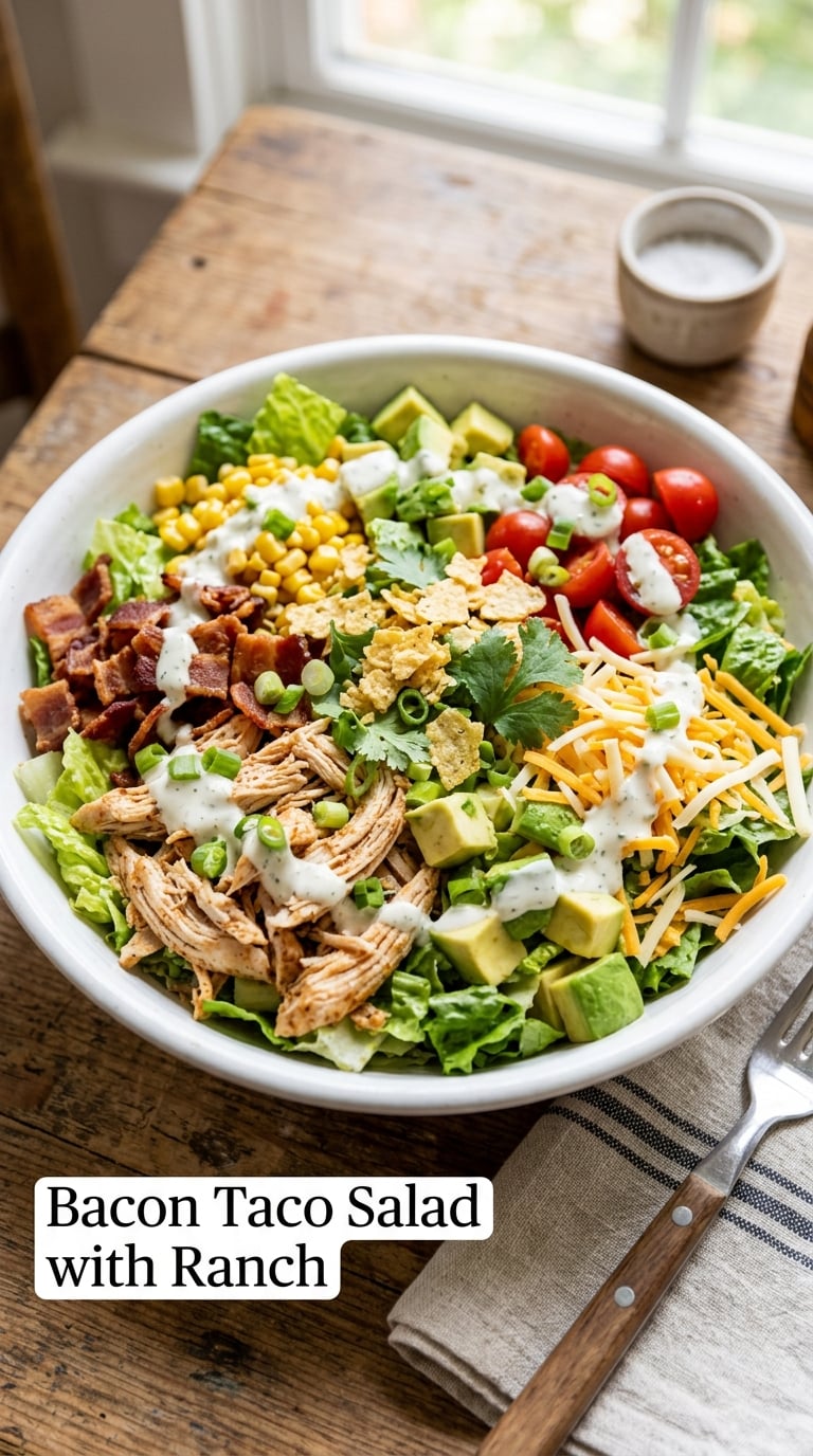 Bacon Taco Salad with Ranch