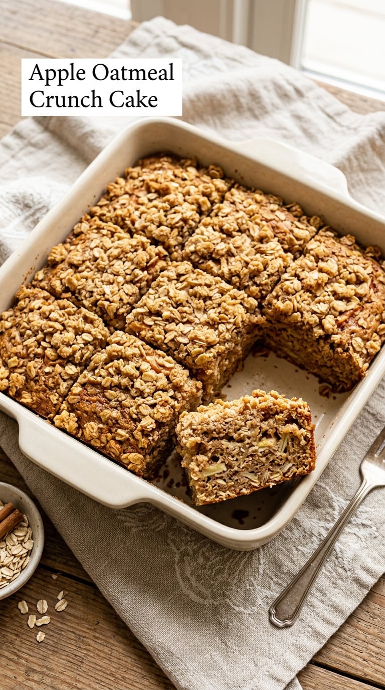 Apple Oatmeal Crunch Cake