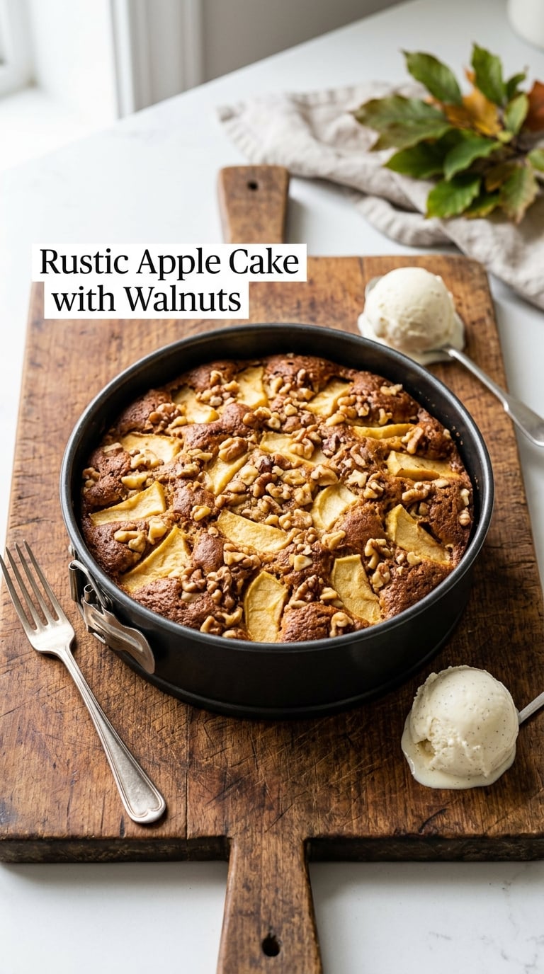 Rustic Apple Cake with Walnuts