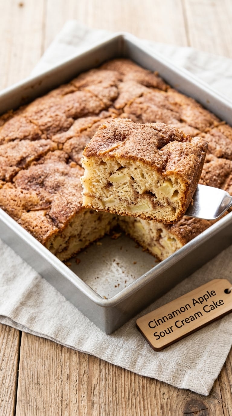 Cinnamon Apple Sour Cream Cake