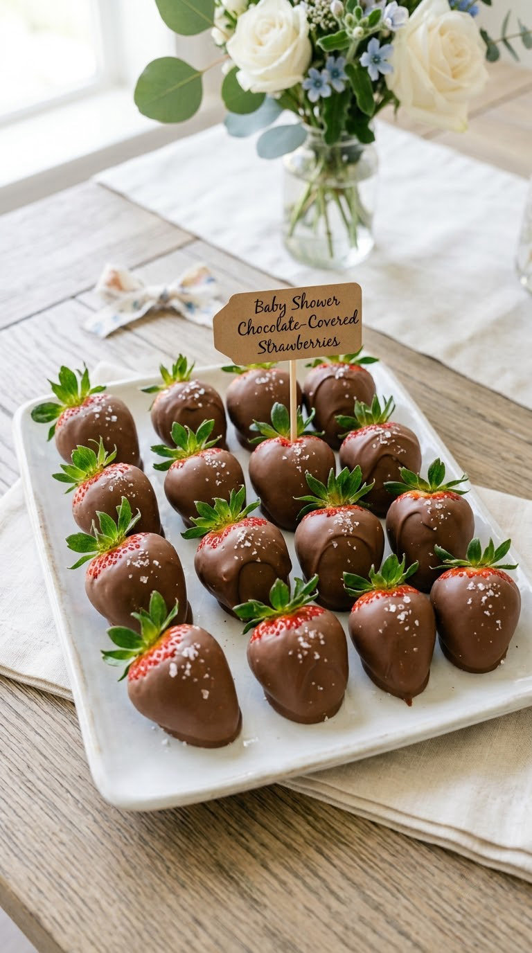 Baby Shower Chocolate-Covered Strawberries