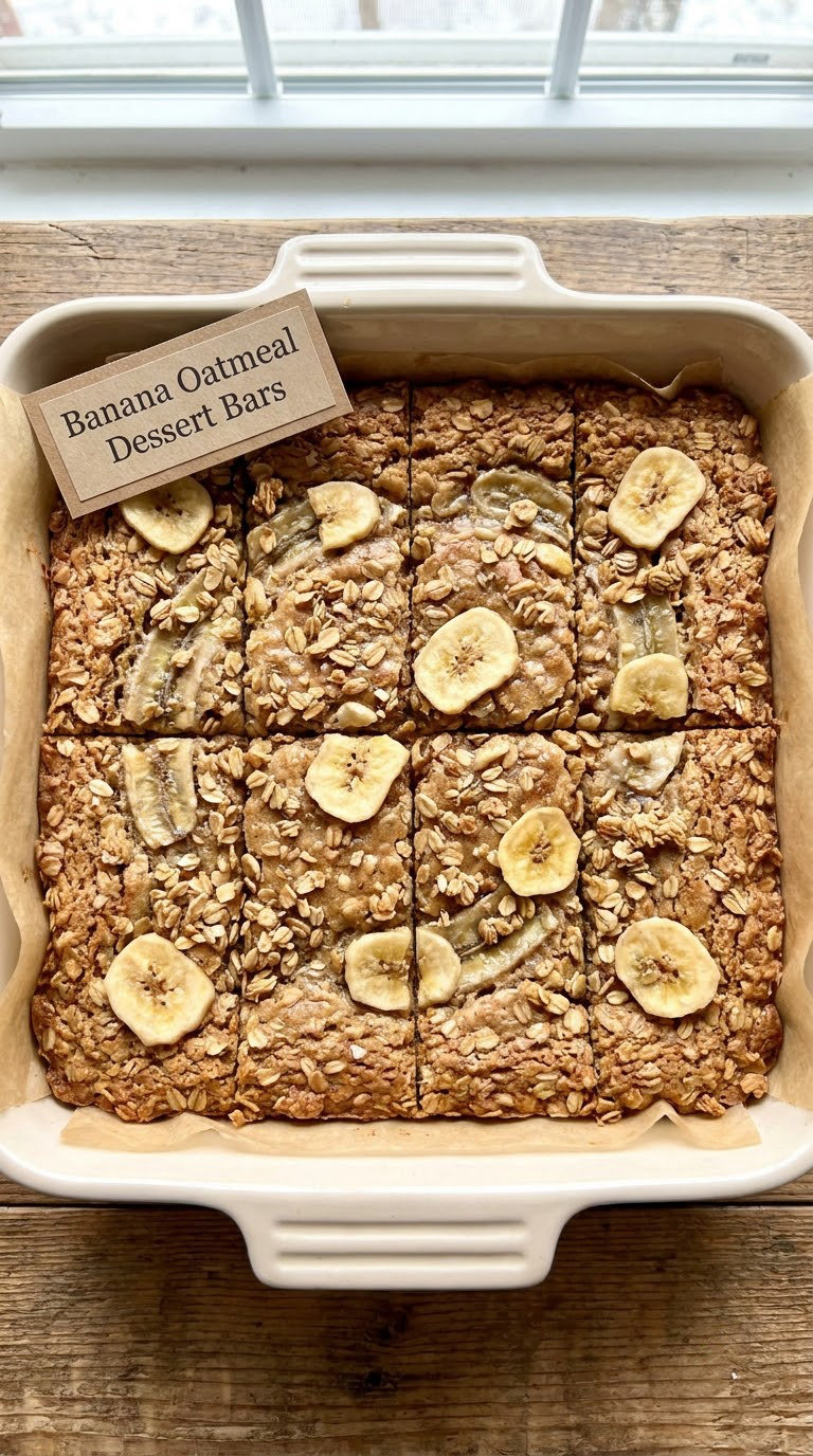 Banana Oatmeal Dessert Bars