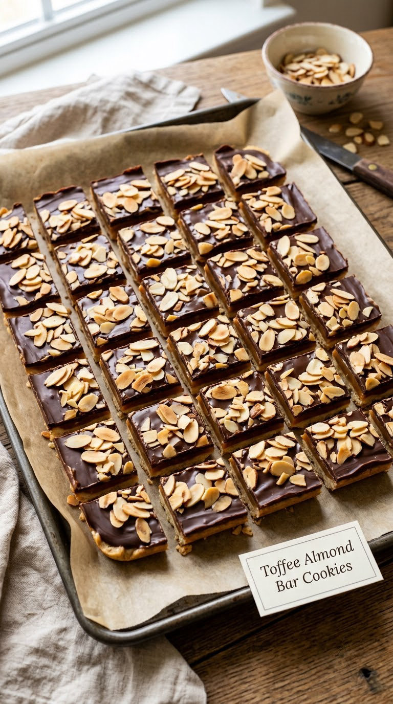 Toffee Almond Bar Cookies
