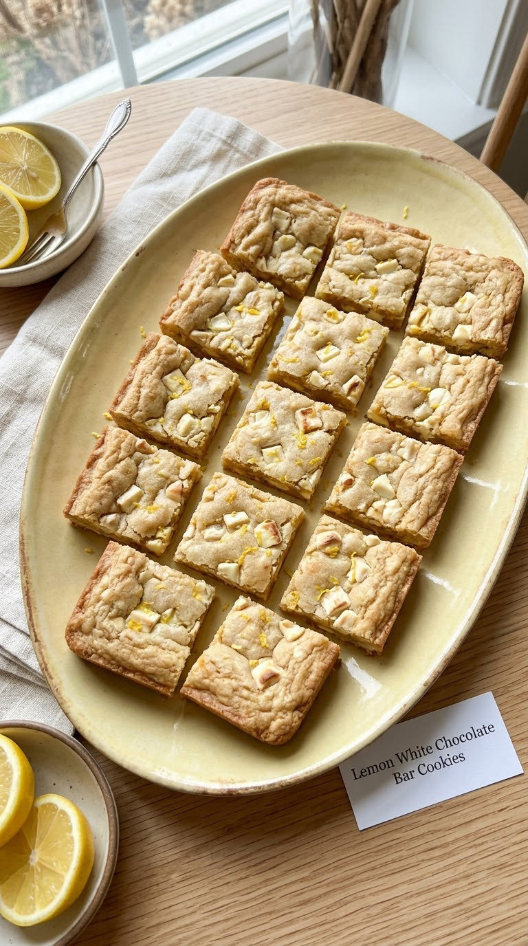 Lemon White Chocolate Bar Cookies