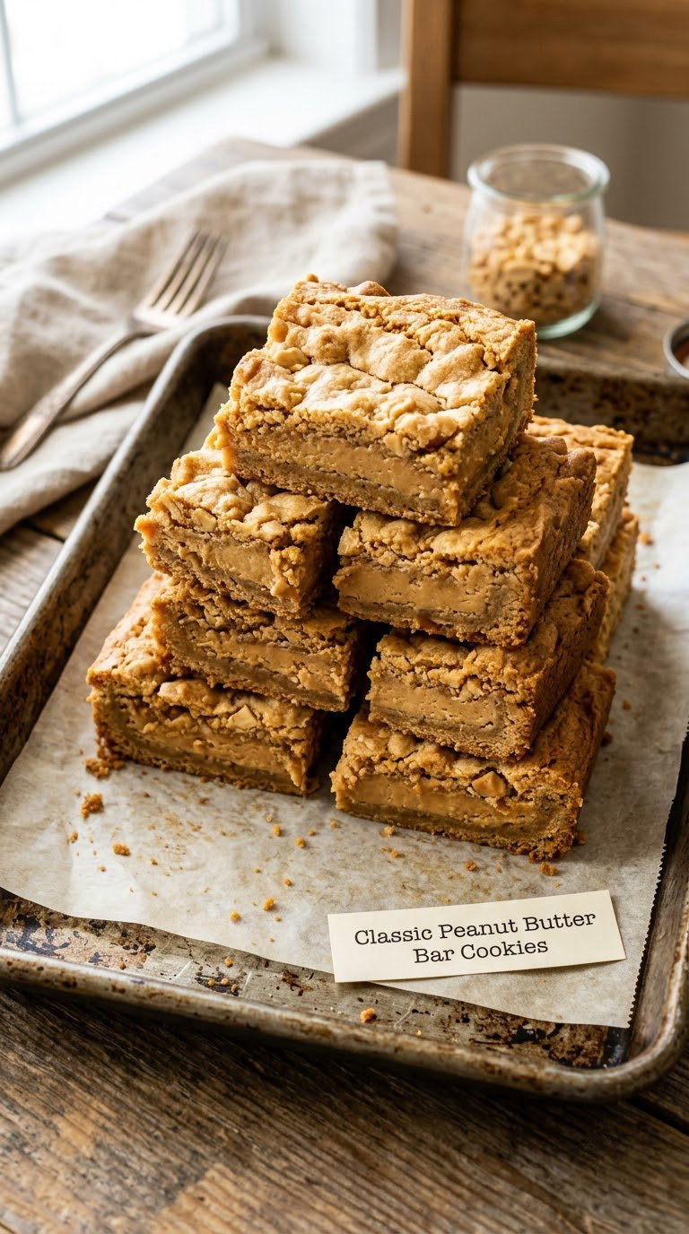 Classic Peanut Butter Bar Cookies