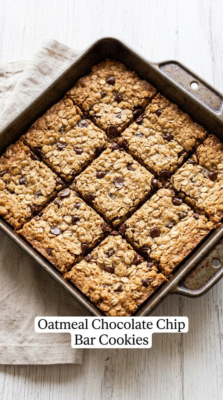Oatmeal Chocolate Chip Bar Cookies