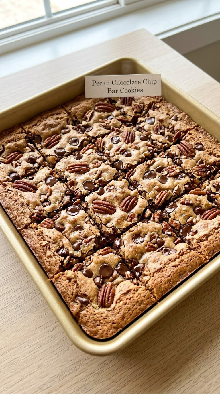 Pecan Chocolate Chip Bar Cookies