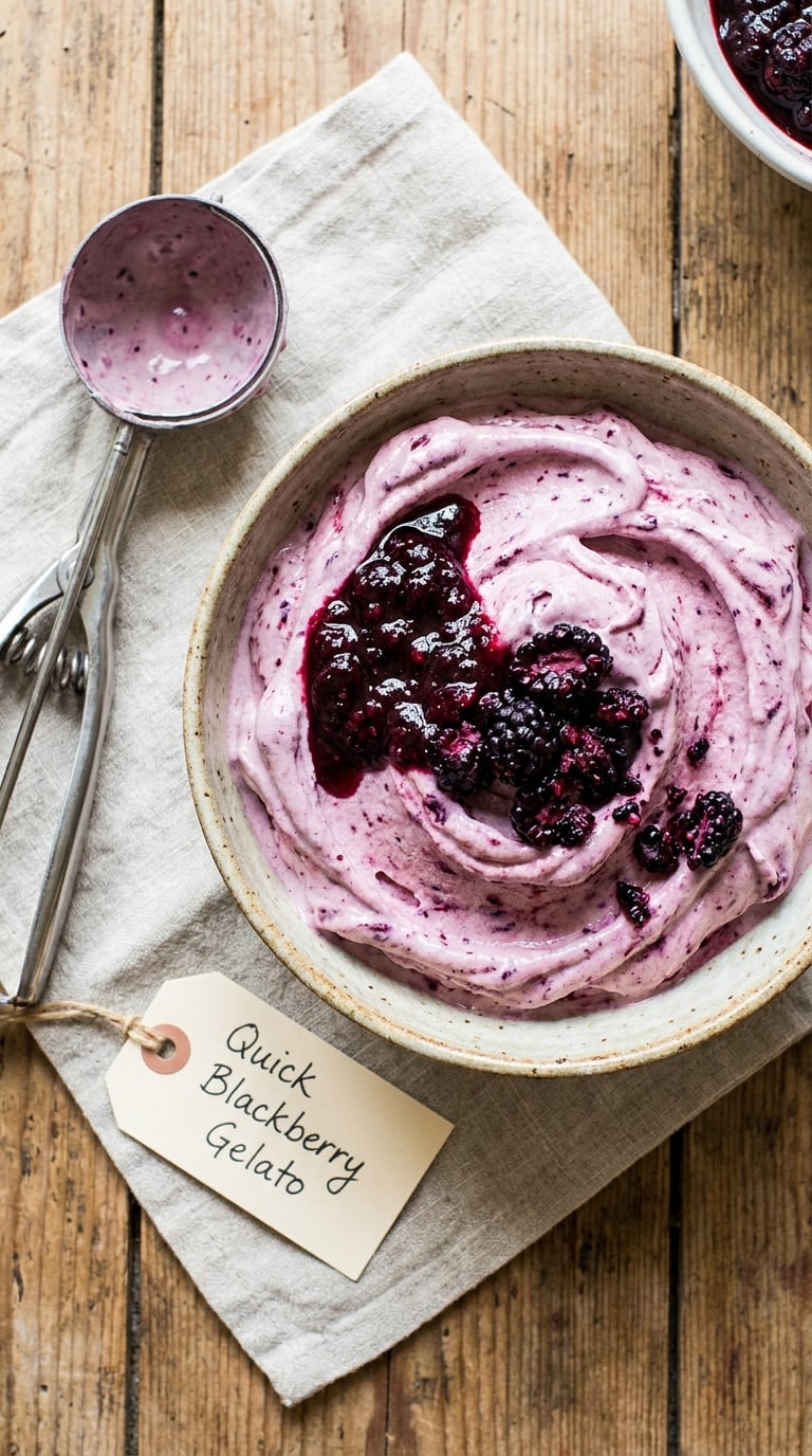 Quick Blackberry Gelato