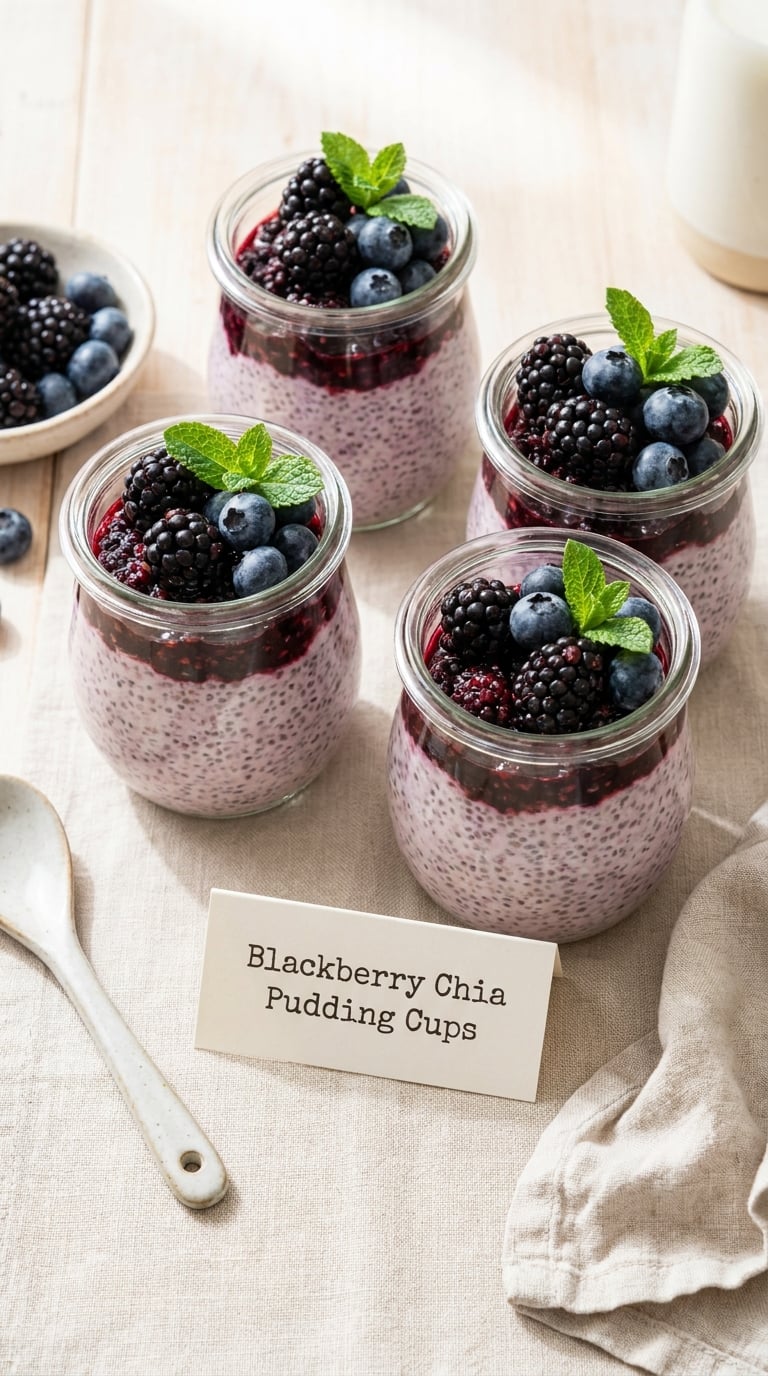 Blackberry Chia Pudding Cups
