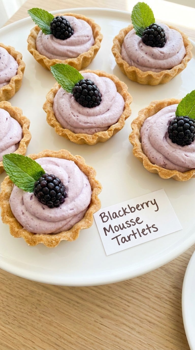 Blackberry Mousse Tartlets