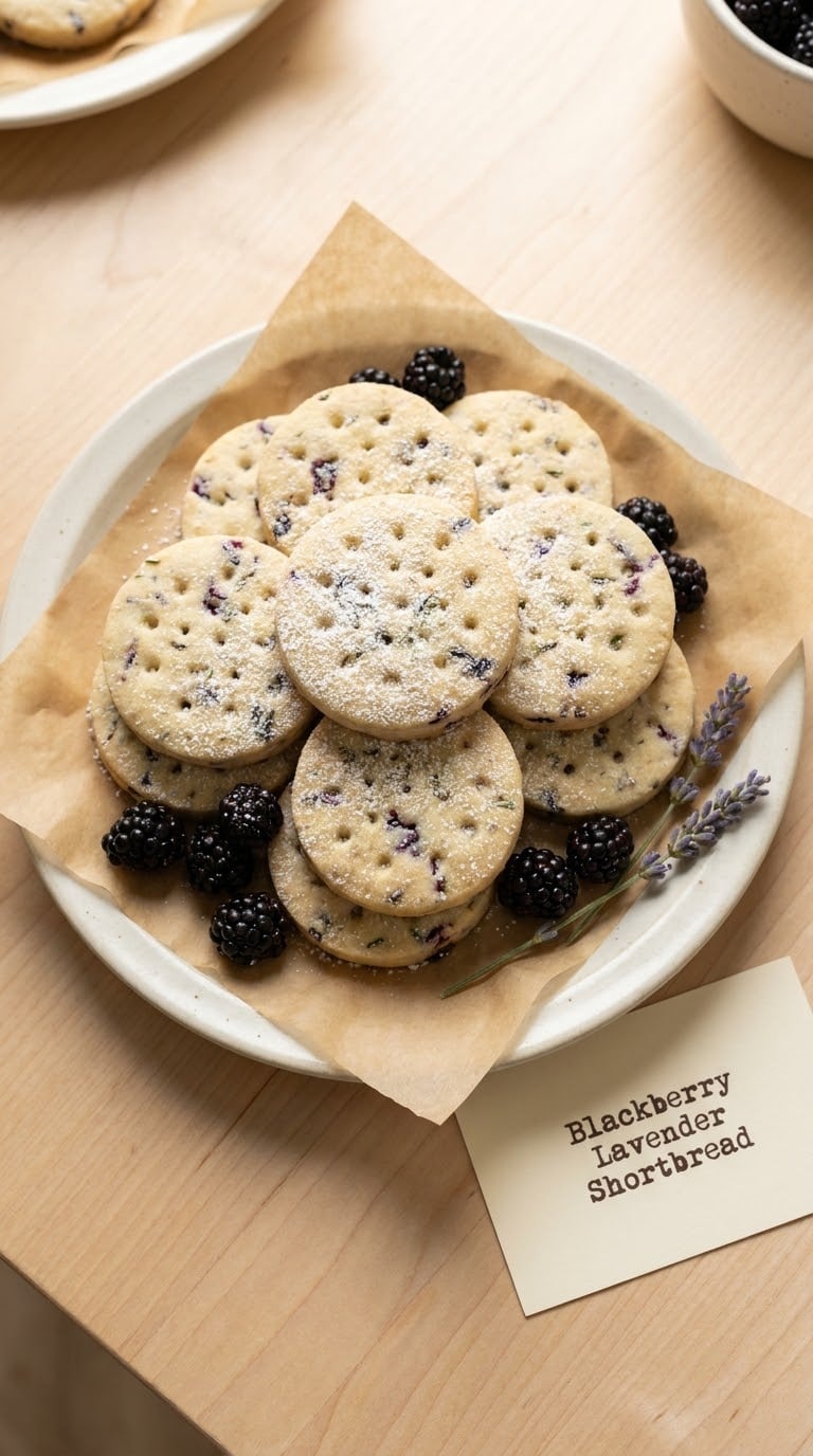 Blackberry Lavender Shortbread