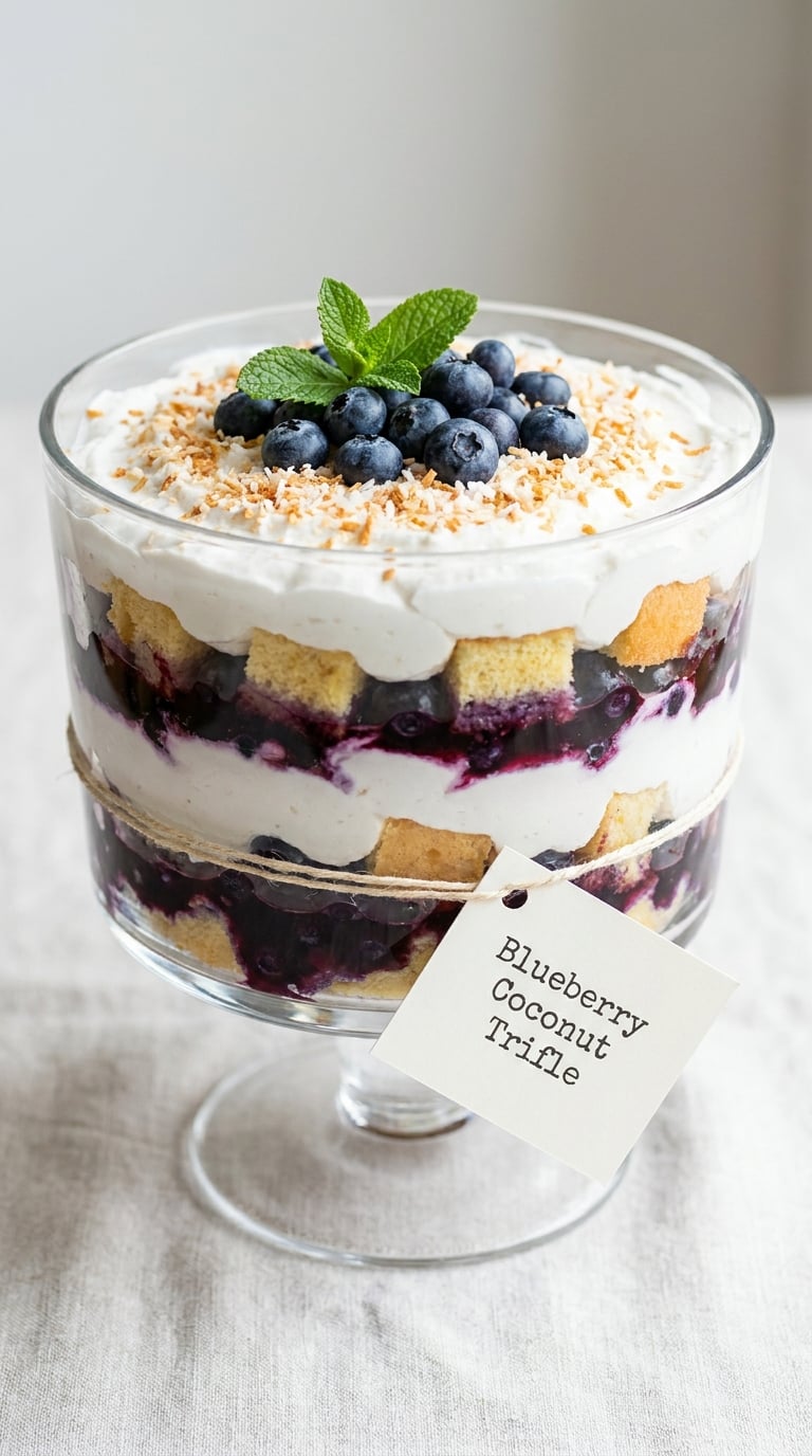 Blueberry Coconut Trifle