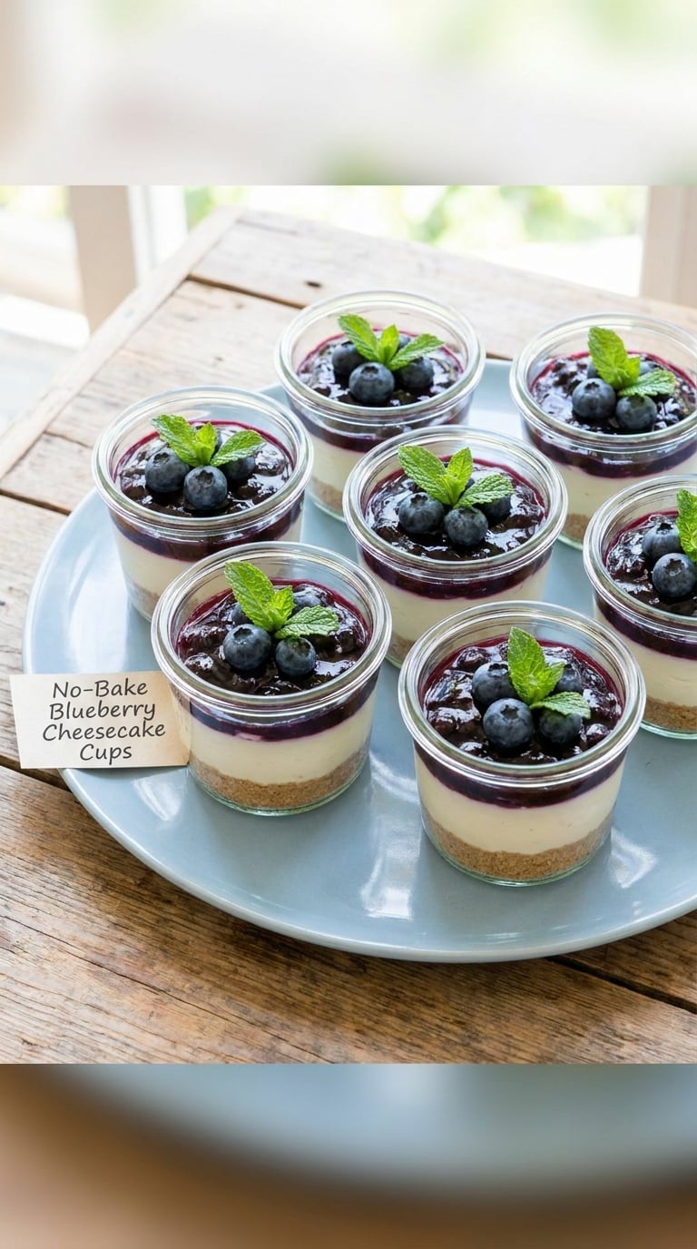 No-Bake Blueberry Cheesecake Cups