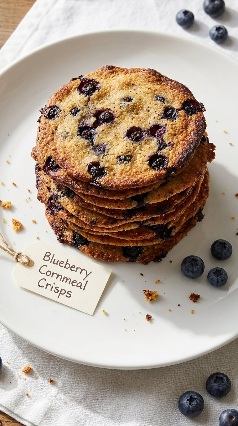Blueberry Cornmeal Crisps